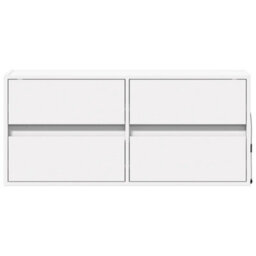 Berkfield Tv Wall Cabinet With Led Lights White 100X31X45 Cm - thumbnail 6