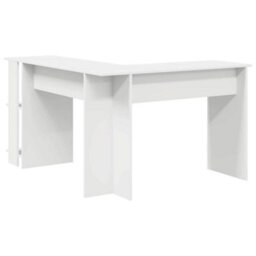 Berkfield Corner Desk With Storage White 140X113,5X75Cm - thumbnail 6