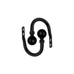 Ameha Stylish Wall-Mounted Curtain Hold Backs 10Cm Matte Black With Decorative Ball Ends Durable And Elegant Tieback Hook Pair - thumbnail 2