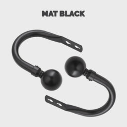 Ameha Stylish Wall-Mounted Curtain Hold Backs 10Cm Matte Black With Decorative Ball Ends Durable And Elegant Tieback Hook Pair - thumbnail 5