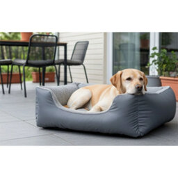 Dog Beds Cat Bed Soft Fleece Warm Grey Pet Basket For M - thumbnail 5