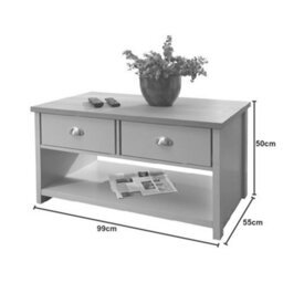 Gfw Lancaster 2 Drawer Coffee Table Cream - thumbnail 5
