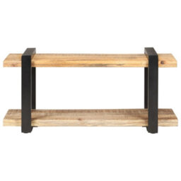 Berkfield Tv Cabinet 90X40X40 Cm Rough Mango Wood - thumbnail 2