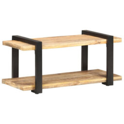 Berkfield Tv Cabinet 90X40X40 Cm Rough Mango Wood - thumbnail 8