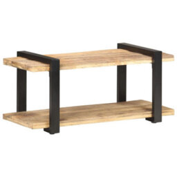 Berkfield Tv Cabinet 90X40X40 Cm Rough Mango Wood - thumbnail 9