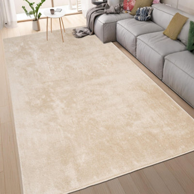 Homeart Soft Area Rugs, Anti-Slip, Machine Washable Fluffy Carpet For Living Room Bedroom Kitchen, Beige, 80X150 Cm - image 1