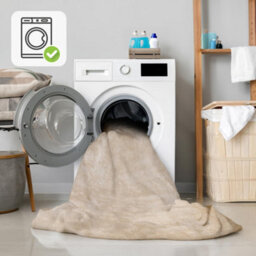 Homeart Soft Area Rugs, Anti-Slip, Machine Washable Fluffy Carpet For Living Room Bedroom Kitchen, Beige, 80X150 Cm - thumbnail 4