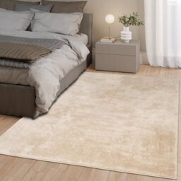 Homeart Soft Area Rugs, Anti-Slip, Machine Washable Fluffy Carpet For Living Room Bedroom Kitchen, Beige, 80X150 Cm - thumbnail 5