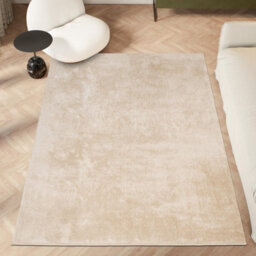Homeart Soft Area Rugs, Anti-Slip, Machine Washable Fluffy Carpet For Living Room Bedroom Kitchen, Beige, 80X150 Cm - thumbnail 3