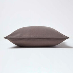 Homescapes Cotton Rajput Ribbed Charcoal Grey Cushion Cover, 60 X 60 Cm - thumbnail 3