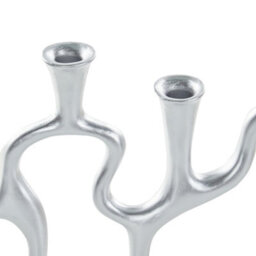Beliani Candle Holder Famoes Metal 41 Cm Silver - thumbnail 5