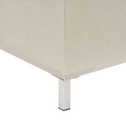 Beliani Beige Ottoman Footstool - Solid Wood Frame - thumbnail 5