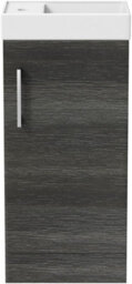 Affine Cloakroom Freestanding Vanity Unit Modern Bathroom Compact Basin Sink Charcoal - thumbnail 7