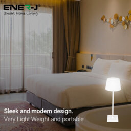 Ener-J Ener J Wireless Led Table Lamp 4W White Cct Dimmable Ip44 Rechargeable Cordless 1800Mah - thumbnail 5