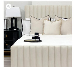 Stratus Interiors Milano Modern Tubed Line Upholstered Bed Frame - Metal Gaslift - Double - thumbnail 6
