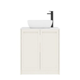 Royal Bathrooms Royal Bathroom Elmore 700mm Classic White Freestanding Countertop Bathroom Vanity Unit 2 Door With Elva Basin - thumbnail 7