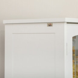 Homcom Kitchen Cupboard Storage Cabinet Adjustable Shelves, Glass Door, 160Cm - thumbnail 9
