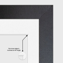 AK Frames 16X8 Matte Black Modern Multi Photo Frame With White Mount - Holds 3 Apertures (3X) 7X5 Photos - thumbnail 7