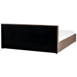Beliani Ottoman Bed Boucle Bousse 180 X 200 Cm (Eu Super King) Taupe - thumbnail 8