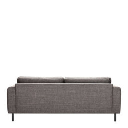 Wyld Haus San Sebastian Set Of 2 Upholstered 3-Seater Sofas Light Grey Brown Fabric Black Steel Legs - thumbnail 5