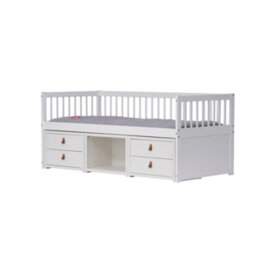 Nöa & Nani Noa & Nani Midsleeper Day Bed With Underbed Storage Drawers In White Lottie - thumbnail 3