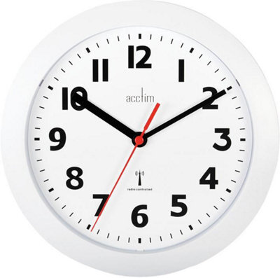 Acctim - Parona 23Cm Radio Controlled Analogue Wall Clock - White