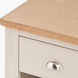 Pacific Lifestyle Cream Pine And Oak Wood 1 Drawer Bedside Table - thumbnail 7