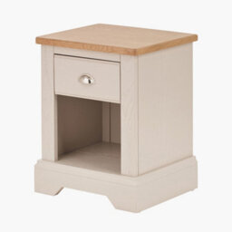 Pacific Lifestyle Cream Pine And Oak Wood 1 Drawer Bedside Table - thumbnail 3