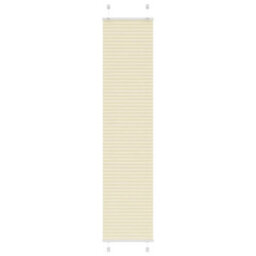 Berkfield Pleated Blind Cream 50X200 Cm Fabric Width 49.4 Cm Polyester - thumbnail 1