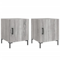 Berkfield Bedside Cabinets 2 Pcs Grey Sonoma 40X40X50 Cm Engineered Wood - thumbnail 2