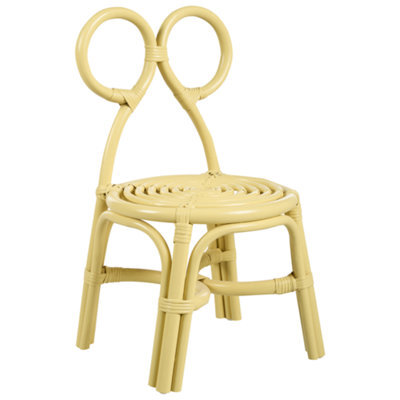 Beliani Kids Chair Mirtia Rattan Yellow - image 1