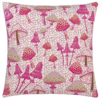 Furn. Mushroom Fields Abstract 100% Cotton Polyester Filled Cushion - image 1