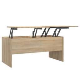 Berkfield Modern Coffee Table Sonoma Oak 102X50.5X46.5 Cm Engineered Wood - thumbnail 1