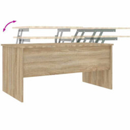 Berkfield Modern Coffee Table Sonoma Oak 102X50.5X46.5 Cm Engineered Wood - thumbnail 8