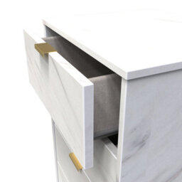 Fuji 5 Drawer Tallboy In Marble (Ready Assembled) - thumbnail 5