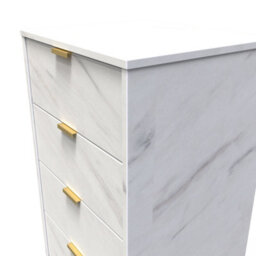 Fuji 5 Drawer Tallboy In Marble (Ready Assembled) - thumbnail 4