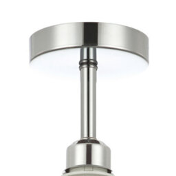 Happy Homewares Polished Chrome Plated Ceiling Light Fitting For Industrial Style Light Bulbs - thumbnail 2