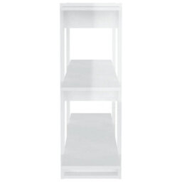Berkfield Book Cabinet/room Divider High Gloss White 100X30X87 Cm - thumbnail 4