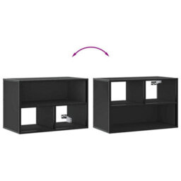 Berkfield Tv Cabinet Black 60X31X39.5 Cm Engineered Wood And Metal - thumbnail 7