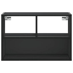 Berkfield Tv Cabinet Black 60X31X39.5 Cm Engineered Wood And Metal - thumbnail 4