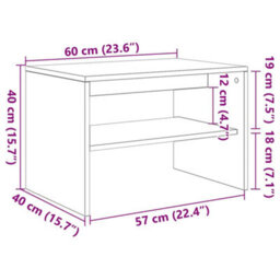 Vidaxl Tv Cabinet Sonoma Oak 60X40X40 Cm Engineered Wood - thumbnail 3