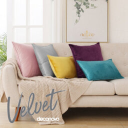Deconovo Set Of 2 Decorative Cushion Covers For Bedroom, Sofa, Outdoor, Bed, Decorative Velvet Pillow Case, 40 X 40 Cm, Grey - thumbnail 5