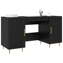Walplus Desk With Shelf Black Oak 140 X 50 X 75 Cm Engineered Wood - thumbnail 3