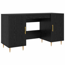 Walplus Desk With Shelf Black Oak 140 X 50 X 75 Cm Engineered Wood - thumbnail 2