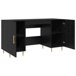 Walplus Desk With Shelf Black Oak 140 X 50 X 75 Cm Engineered Wood - thumbnail 5