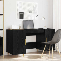 Walplus Desk With Shelf Black Oak 140 X 50 X 75 Cm Engineered Wood - thumbnail 4