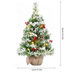 Living And Home Snowscape Package: Mini Christmas Tree With Fairy Lights (12Cm W X 42Cm H) - thumbnail 6