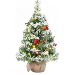 Living And Home Snowscape Package: Mini Christmas Tree With Fairy Lights (12Cm W X 42Cm H) - thumbnail 4