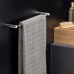 Cosmic Bathroom Accessory Set, Silver Gloss, 5 Pieces, 2X Hooks, Toilet Brush And Holder, Toilet Paper Holder, Towel Rail - thumbnail 9