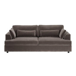 Solace+Co Drew 3 Seater Brown Velvet Sofa - thumbnail 3